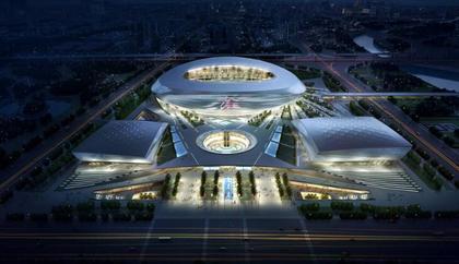 郑州奥林匹克体育中心主题完工 形似鸟巢装修很中原