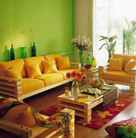 深圳客厅植物与色彩设计