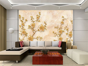 现代时尚两居室客厅时尚沙发背景墙装修图