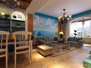 地中海风格宜家客厅装修效果图