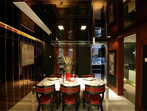 日式风格90平米餐厅装修效果图