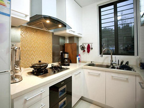 现代简约风格整体厨房装修效果图