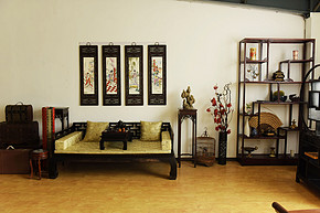 不同软装配饰呈现的中式风格书房装修图